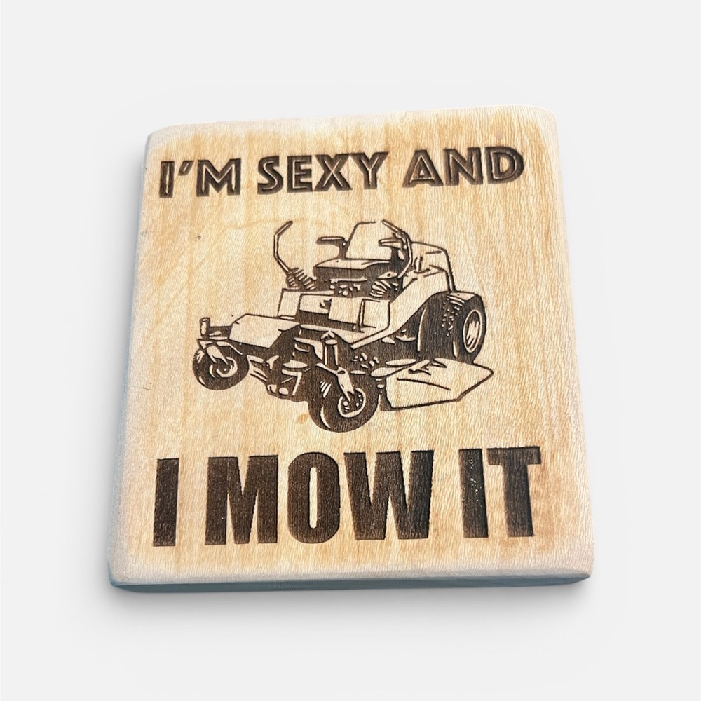 Wooden Plaque with Lawn Mower Design (Father’s Day Gift)